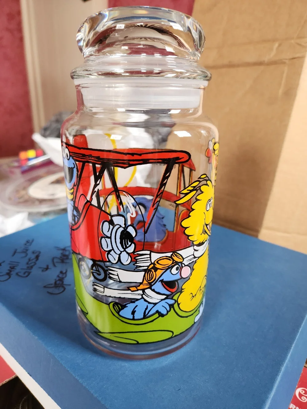 Big Bird Decorative Glass Canister - Yellow Sesame Street Design